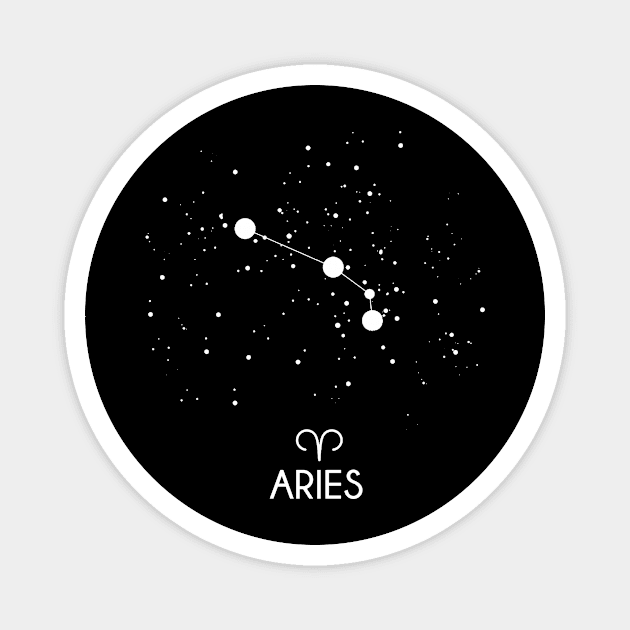 Aries Constellation Zodiac Symbol Magnet by Wolfek246